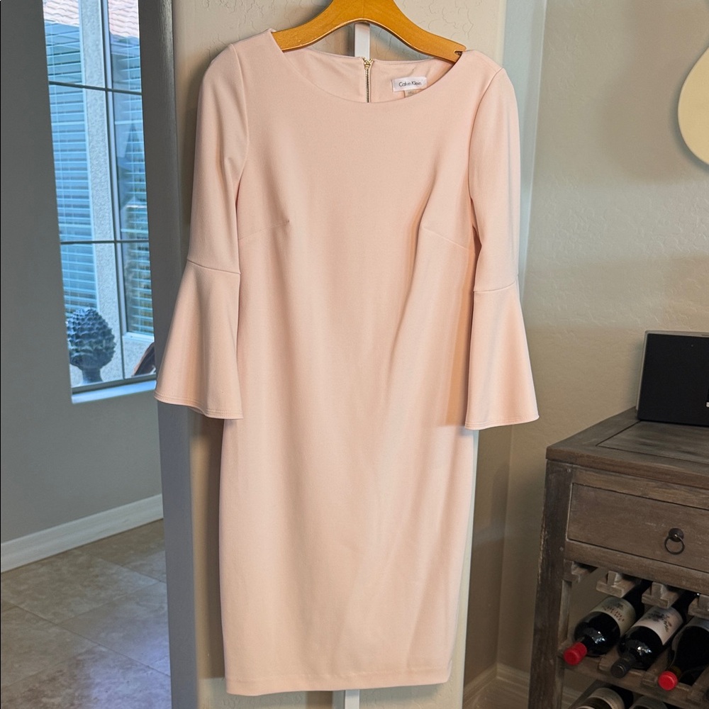 Calvin Klein Soft Pink Long Sleeve Dress